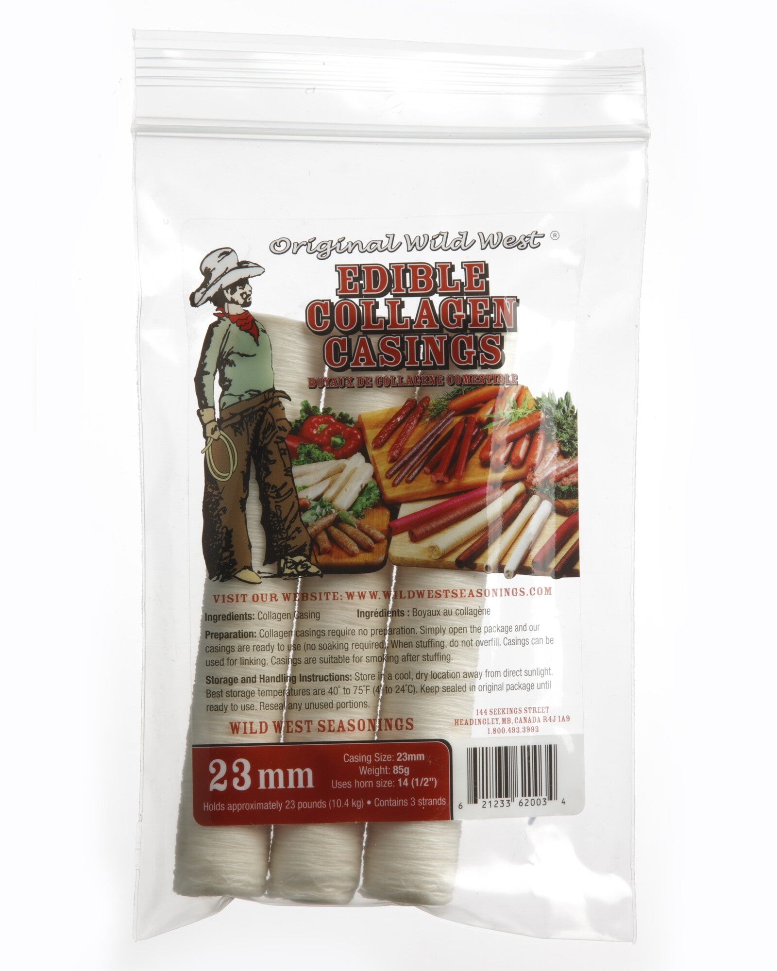 Wild West Edible Collagen Casings 23mm