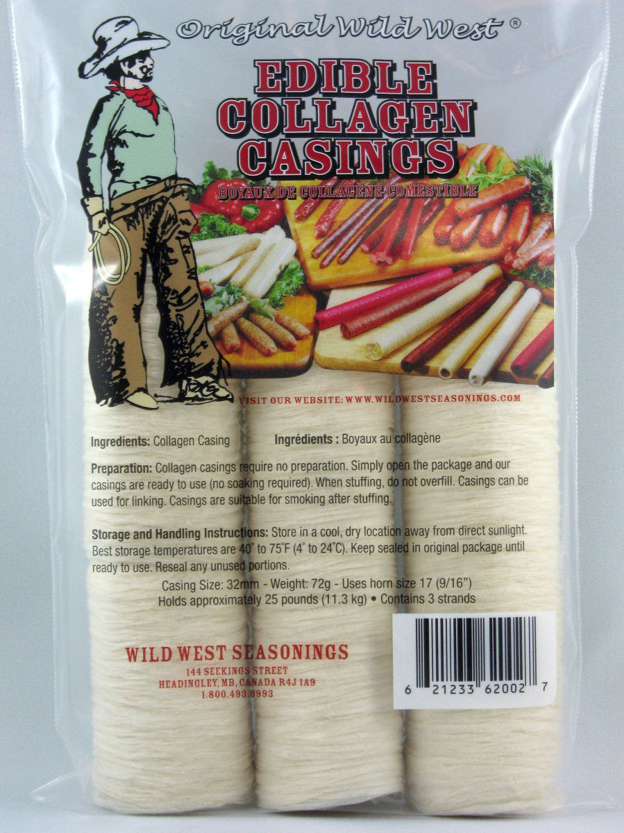Wild West 62002 Collagen Casings 32mm (72G)