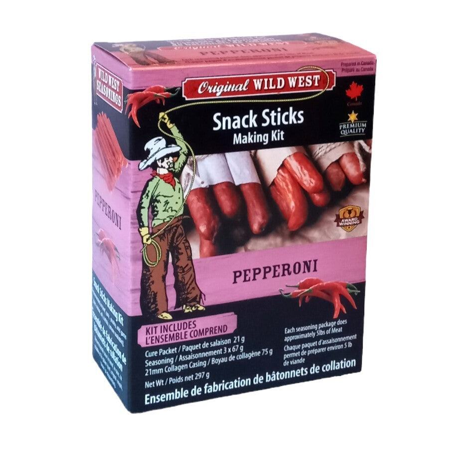 Wild West 31512 Snack Stick Kit - Pepperoni, Each Kit Does 15 Lbs/6.8 Kg
