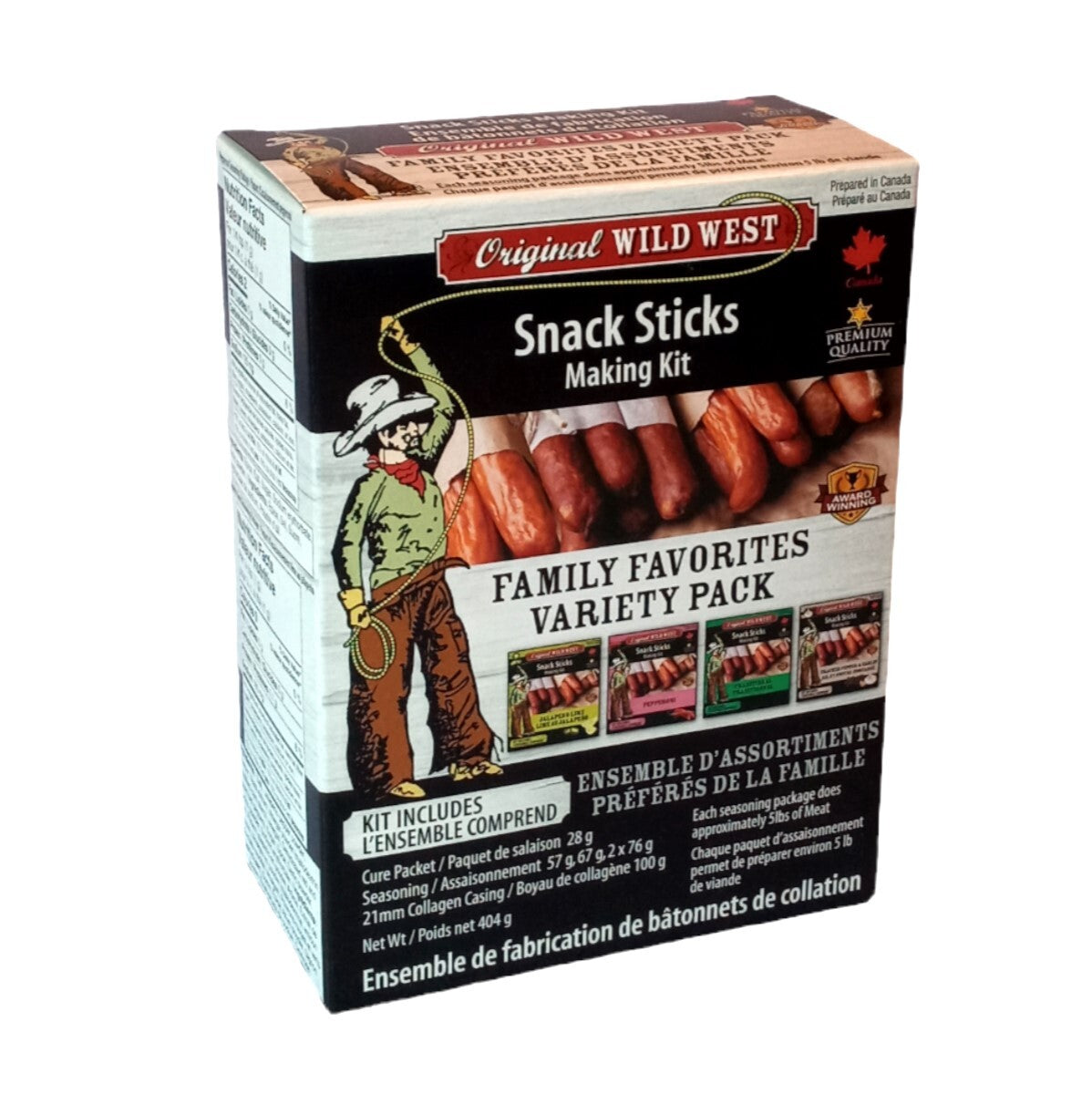 Wild West 31514 Snack Stick Kit -Family Favorite, Does 20 Lbs/ 9Kg