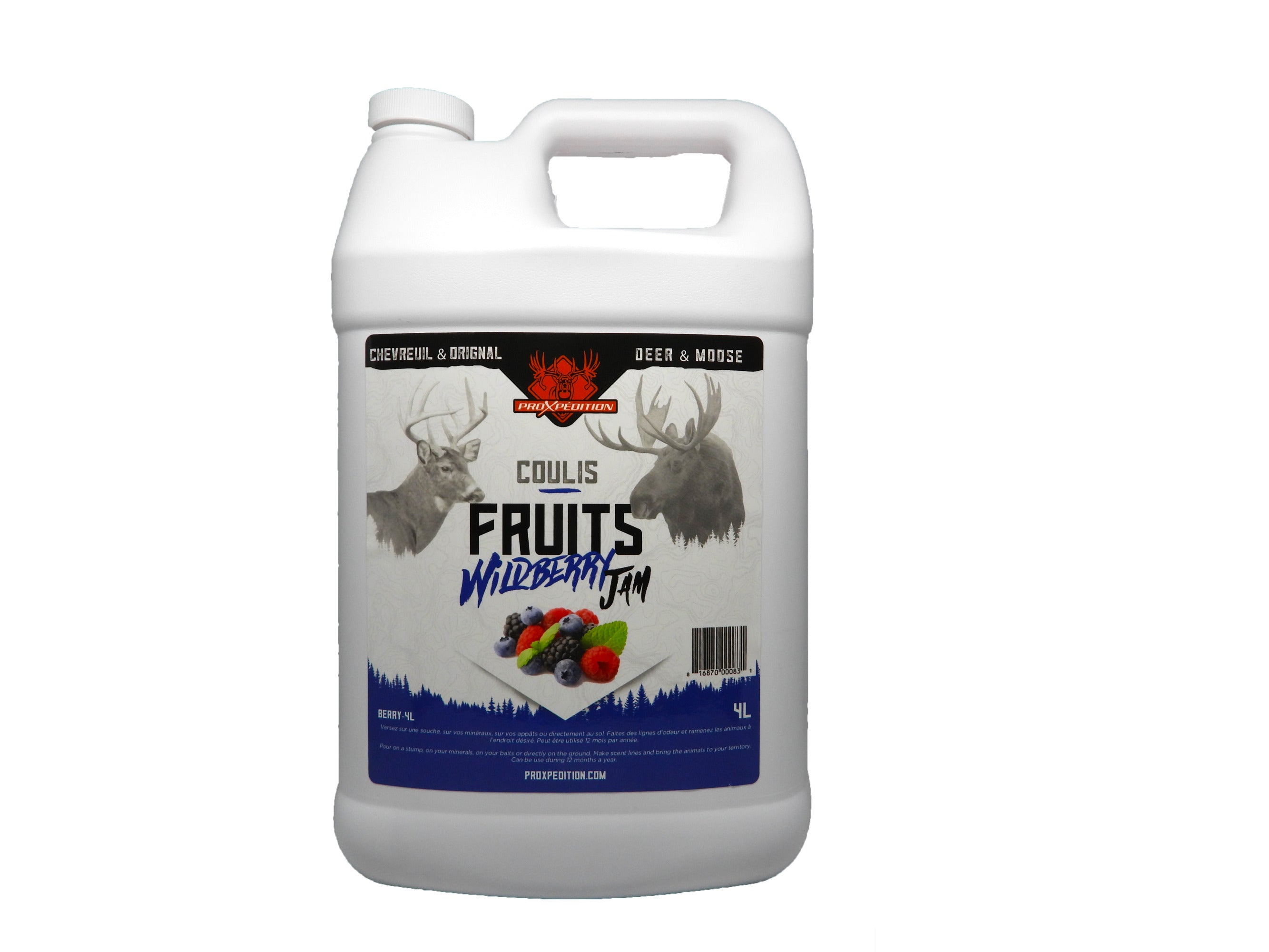 ProXpedition BERRY-4L Deer and Moose Jam Mixed Berry Flavour - 4L