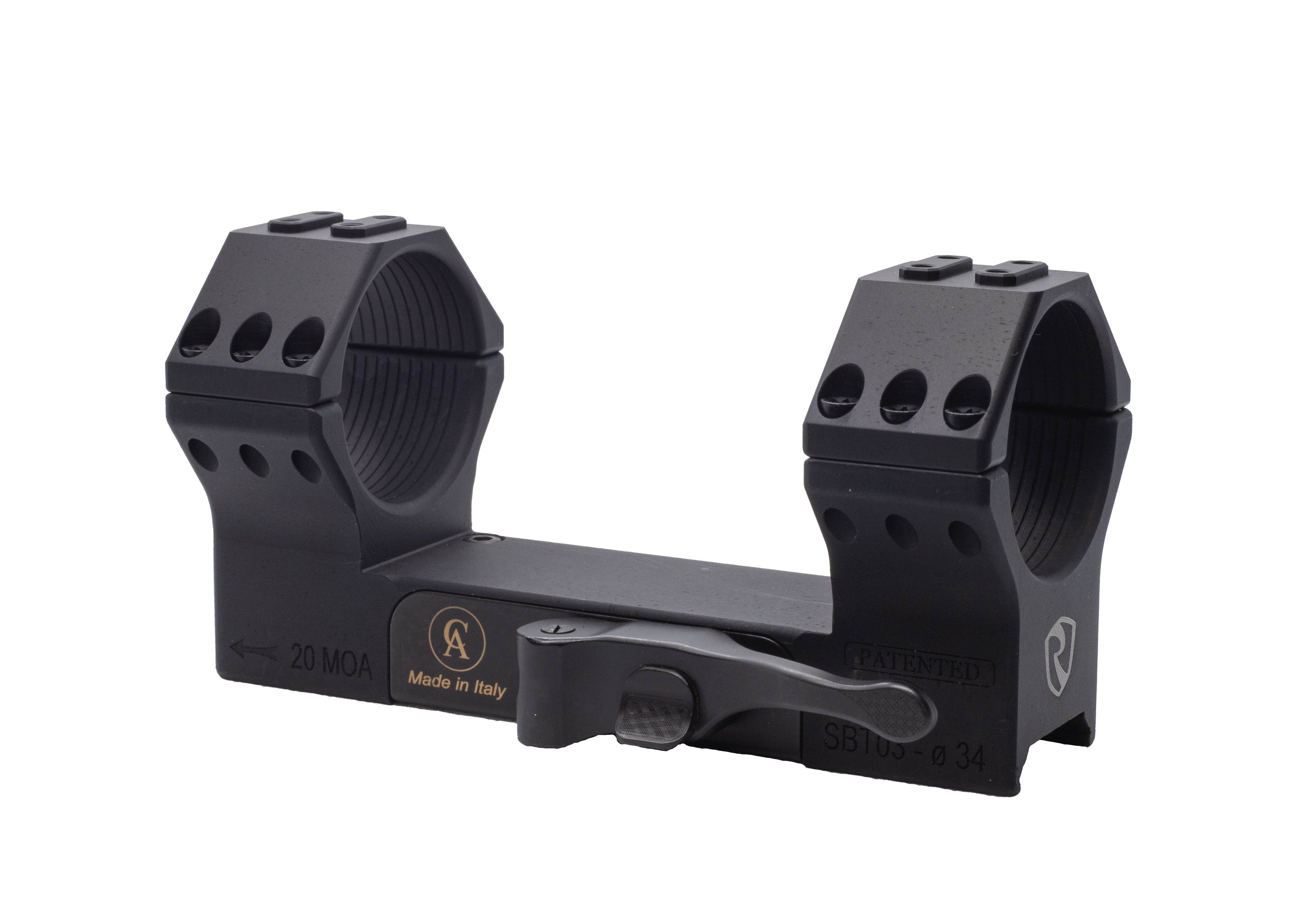 Riton XRC34QD20 34mm Picatinny QD Mount, 20 MOA w/o Bubble