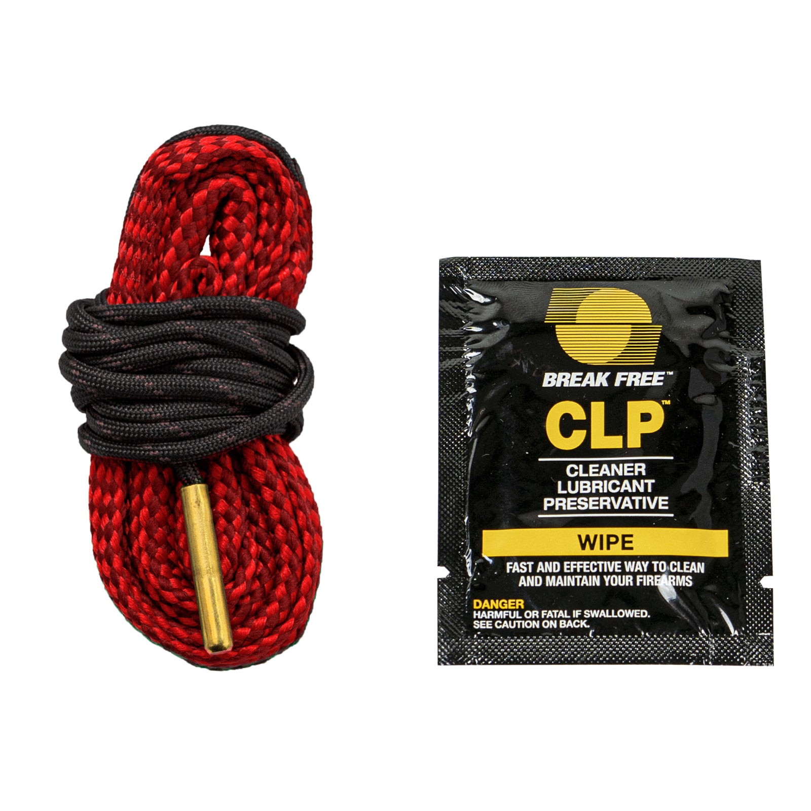 KleenBore RC-22 .22 Cal. Pistol Pull Through Rope Cleaner w/BreakFree CLP wipe