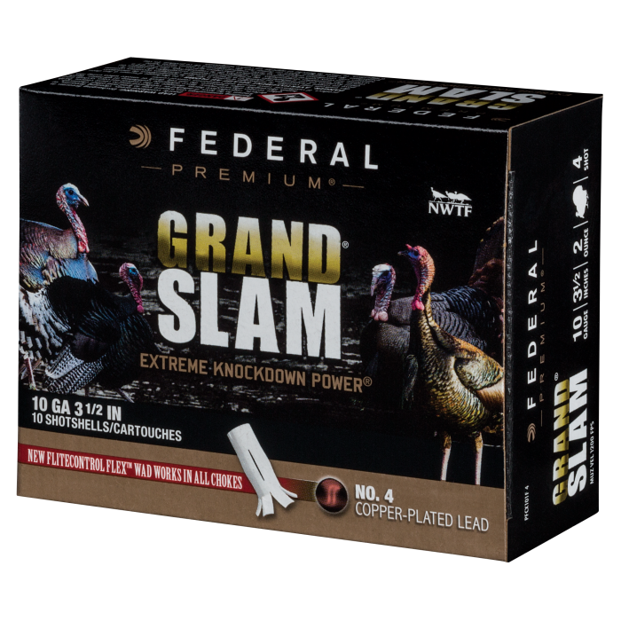 Federal Grand Slam Grandslam 10 Ga. 3-1/2" 2. Oz. #4 Turkey Load product image