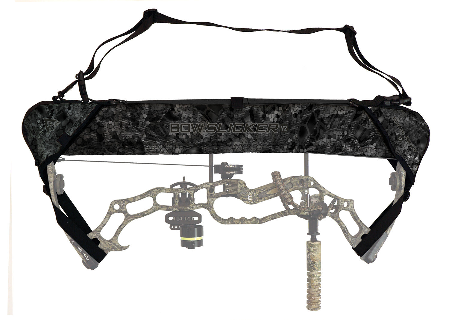 Alpine Innovations SK-A-BSLV2-VSH1 Bow Slicker V2 V2 Model With Full Adj With Sight Cover Fits 24-36 Axle To Axle Parallel Limbs Vanish Shadow (Vsh1)