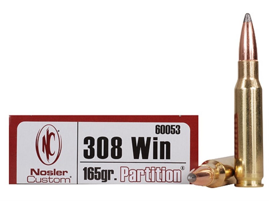 NOSLER 60053 TROPHY GRADE 308 WIN 165 GR PARTITION AMMO