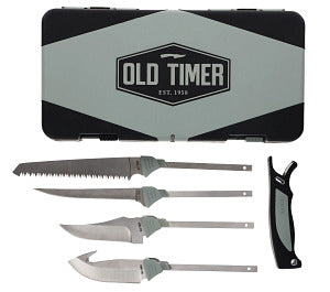 Old Timer Switch-It Hunting Kit with 4 Interchangeable Blades, Traveling Case and Knife Sharpener
