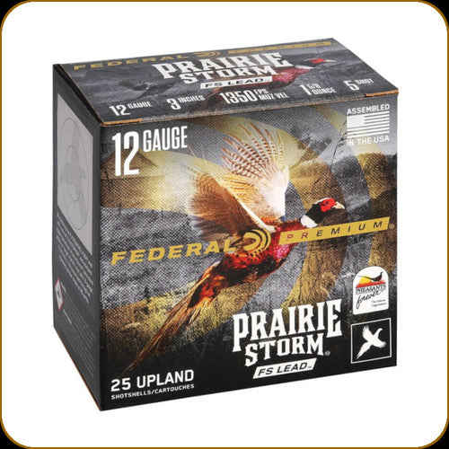 Federal Prairie Storm 12GA 3" 1 5/8OZ #5 Fs Lead