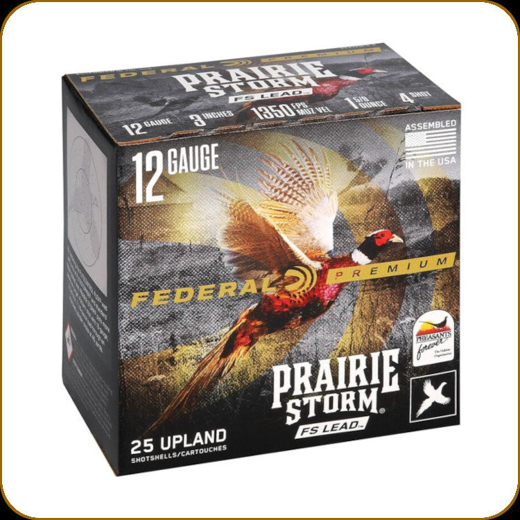 Federal Prairie Storm 12GA 3" 1 5/8OZ #4 Fs Lead