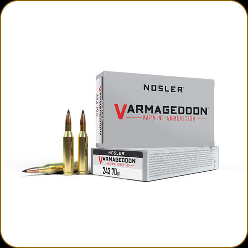 Nosler 243 Win 70gr FB Tipped Varmageddon Ammunition