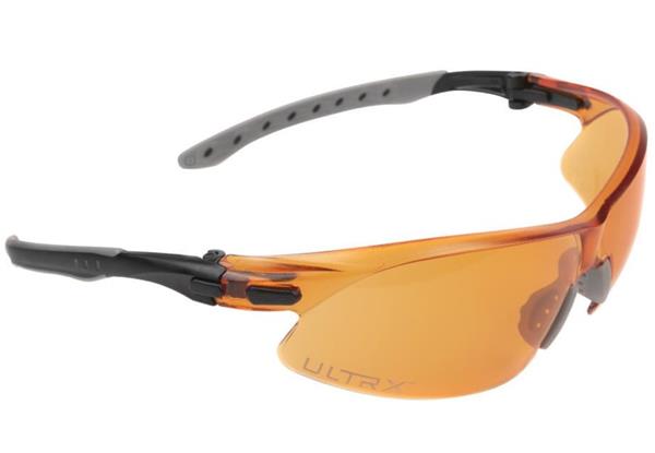 ALLEN ULTRX KEEN SAFETY GLASSES, AMBER LENS
