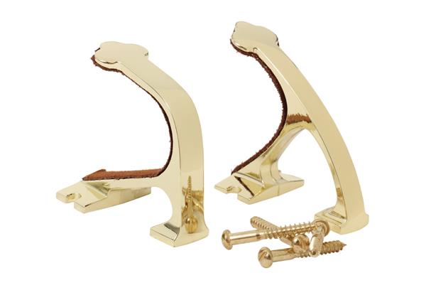 Allen Brass Wall Mount Gun Hanger Hook Set