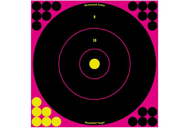Birchwood Casey Shoot N C 12" Pink Bull's-Eye Target - 5 Targets