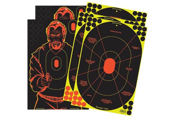 Birchwood Casey Shoot N C 12"x18" Combo (3 Handgun Trainer/2 Bad Guy)