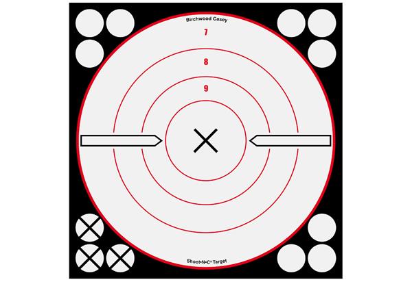 Birchwood Casey Shoot N C 8" White/Black X Bull's-Eye Target - 6 Targets