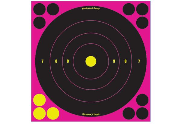 Birchwood Casey Shoot N C 8" Pink Bull's-Eye Target - 6 Targets