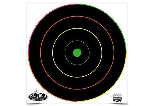Birchwood Casey Dirty Bird 12" Multi-Colour Bull's-Eye Target - 100 Targets