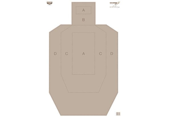 Birchwood Casey Eze-Scorer 12" x 18" BC IPSC Practice Paper Target-100