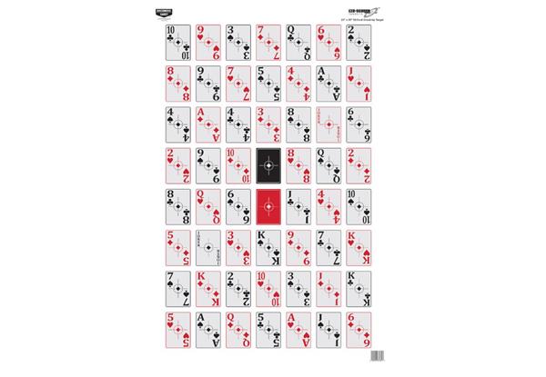 Birchwood Casey Eze-Scorer 23" x 35" 52-Card Shoot-Up Paper Target - 5