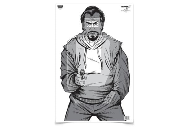 Birchwood Casey Eze-Scorer 23" x 35" Bad Guy IPSC Overlay Paper Target