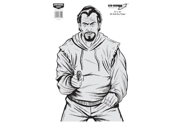 Birchwood Casey Eze - Scorer 12" x 18" BC Bad Guy Paper - 10 Targets