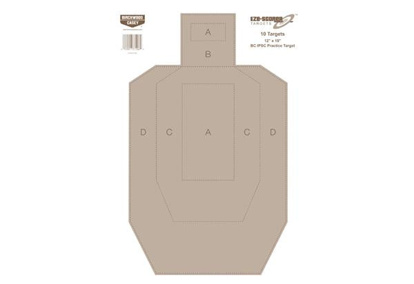 Birchwood Casey Eze-Scorer 12" x 18" BC IPSC Practice Paper Target-10