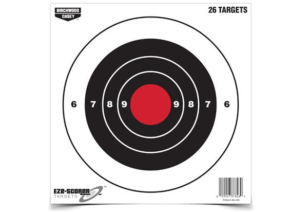 Birchwood Casey Eze-Scorer 8" Bull's-Eye Paper Target - 26 Targets