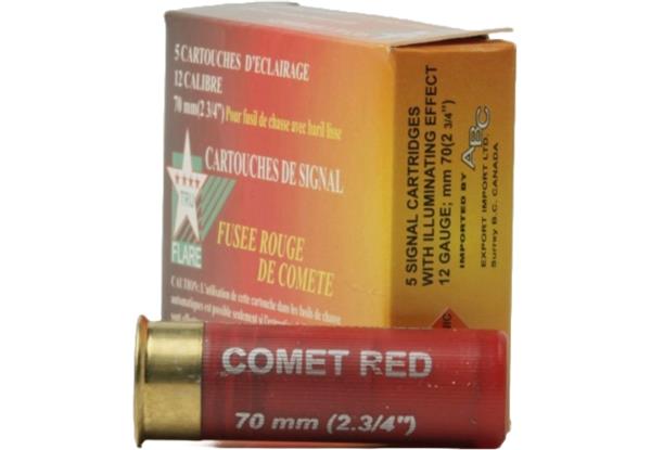 TruFlare 12 GA RED COMET FLARE BOX OF 5