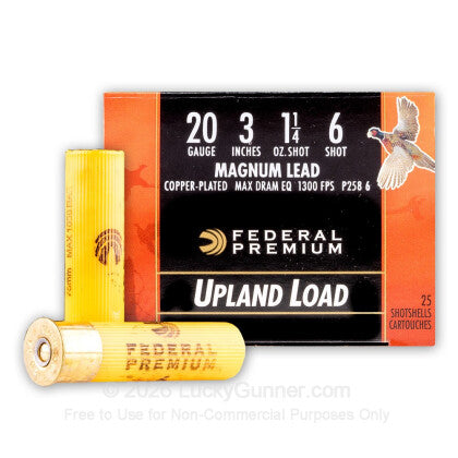 Federal Premium 20 Ga 3" 1-1/4 Oz. #6 Lead