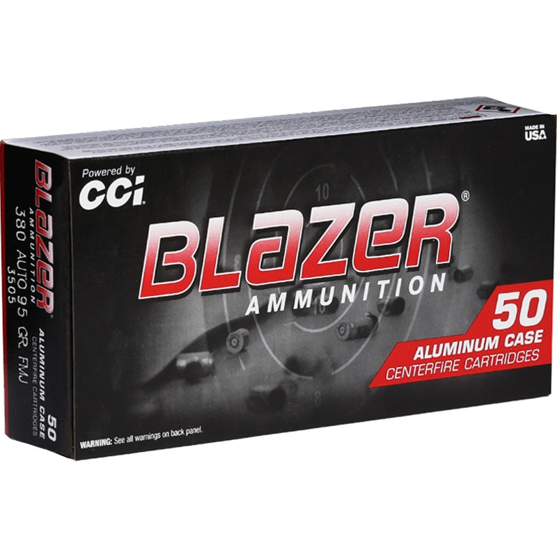 CCI Blazer Aluminum 380 Auto 95gr Full Metal Jacket - 50 Count