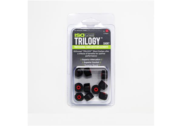 ISOtunes TRILOGY REPLACE FOAM EAR TIPS 5 PAIR/Pack LRG SHORT