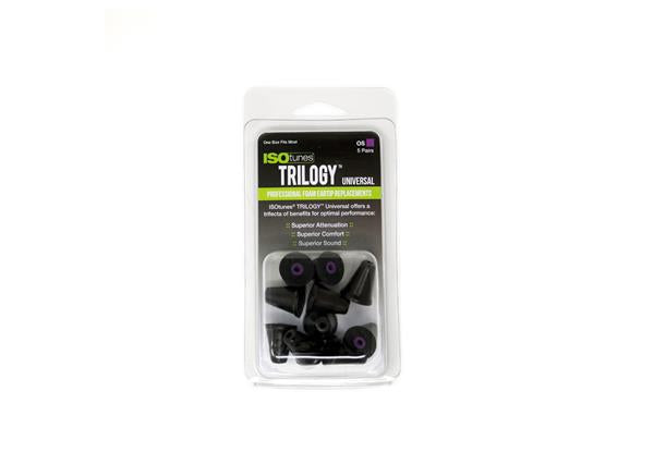 ISOtunes TRILOGY REPLACE FOAM EAR TIPS 5 PAIR/Pack UNIVERSAL