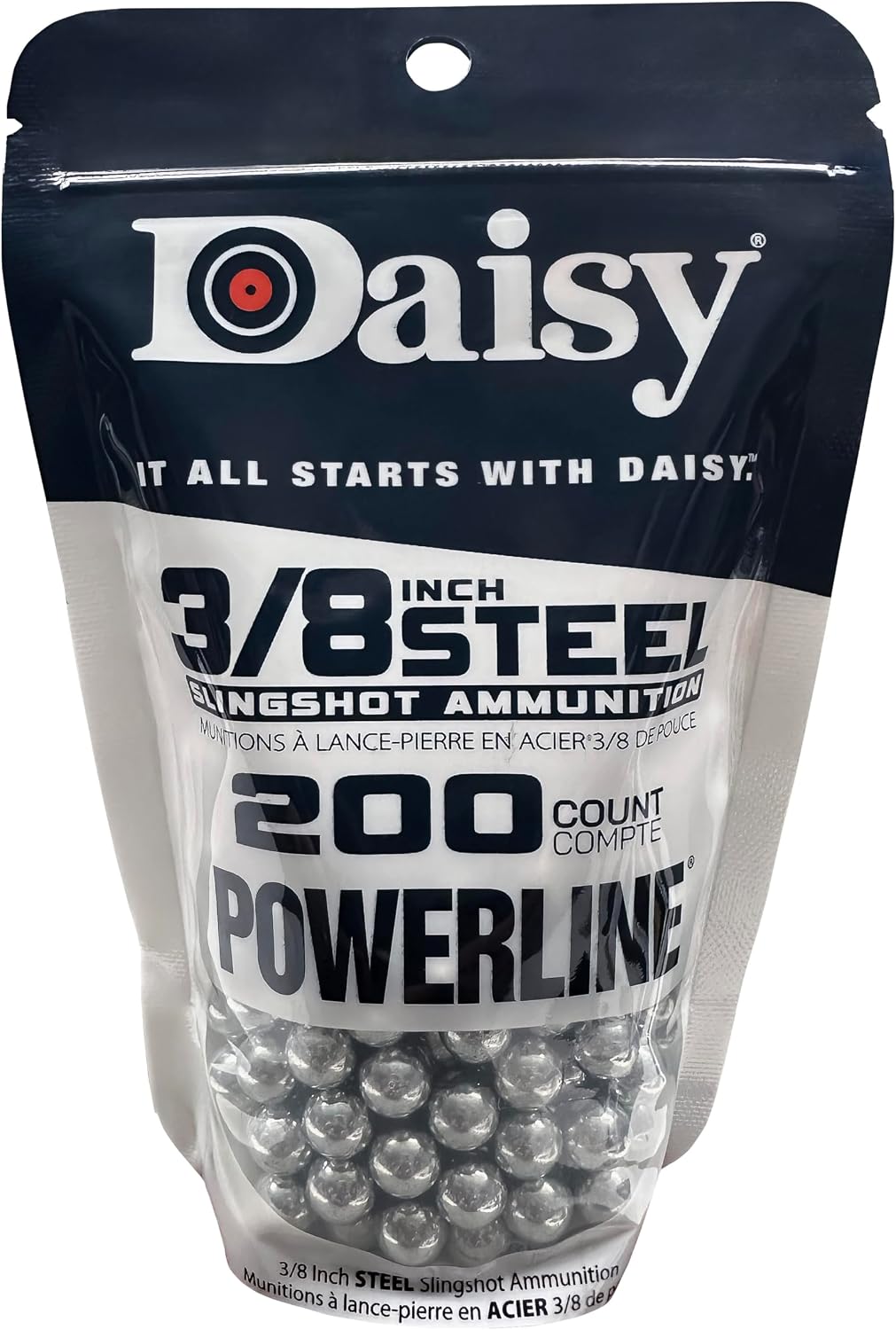 Daisy Powerline 3/8-Inch Steel Slingshot Ammo – 200 Count