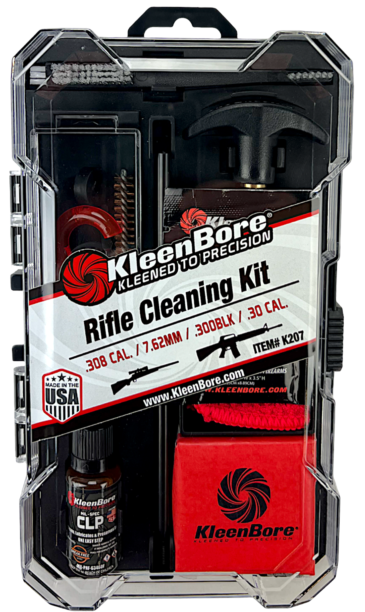 KleenBore .30/.308/7.62mm/.300 BLK Classic Rifle Cleaning Kit
