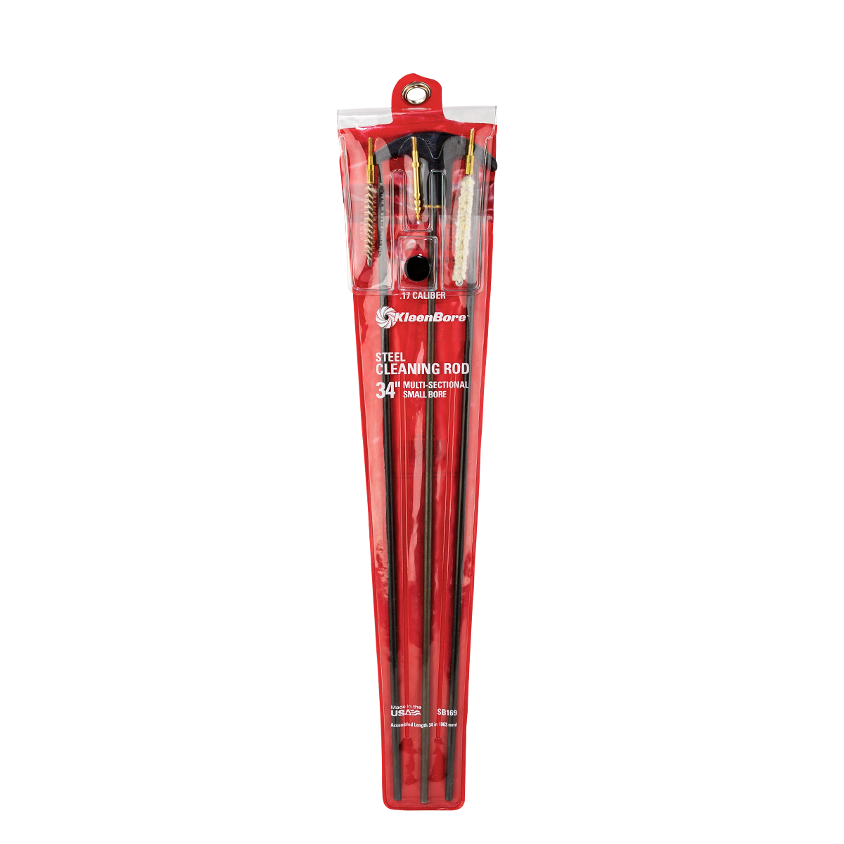 KleenBore .17/.177 Smallbore Multi-Section Steel Cleaning Rod Set – 34"