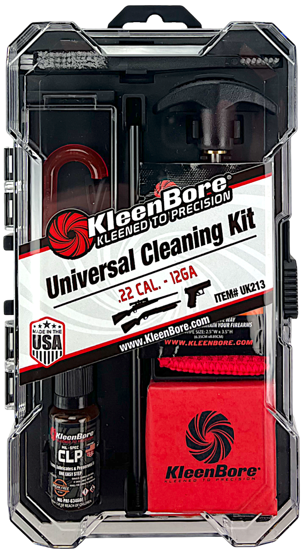 KleenBore Universal .22 Cal–12 Gauge Classic Cleaning Kit