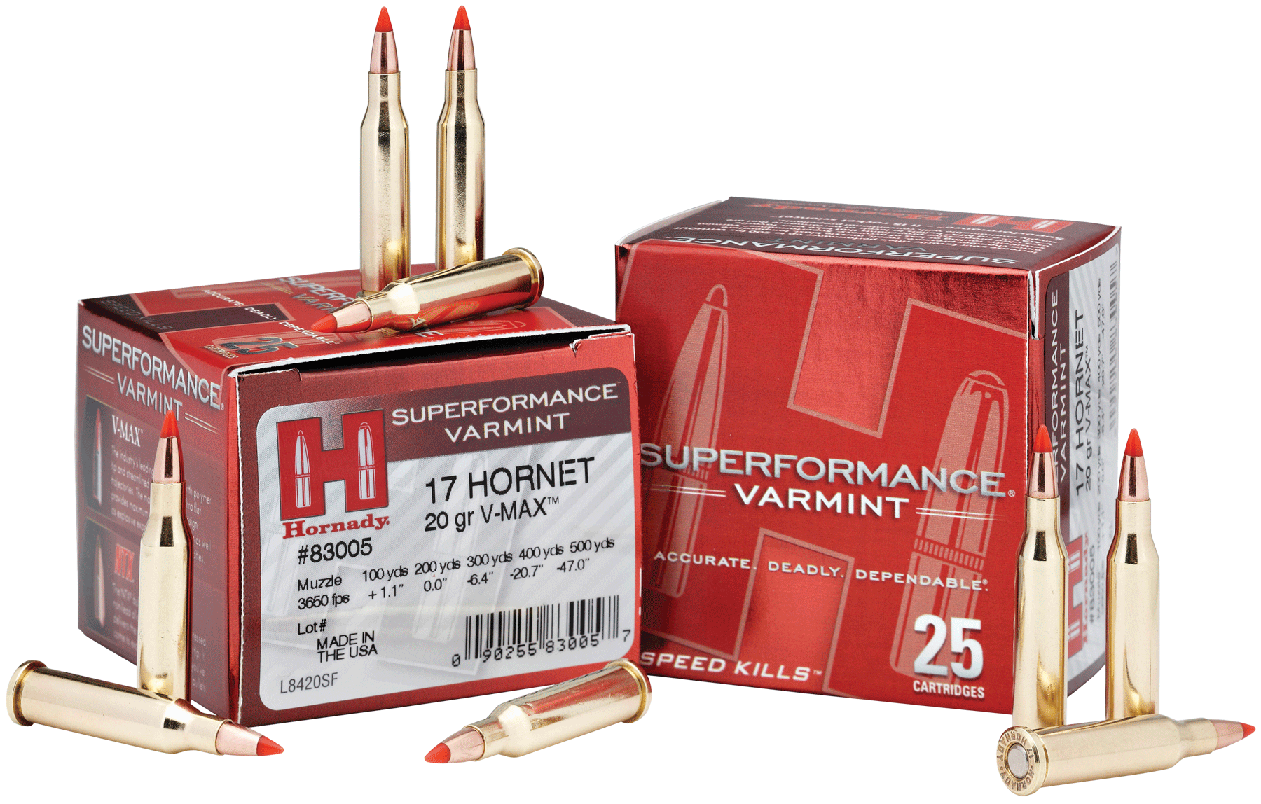 Hornady 17 Hornet 20 gr V-MAX Superformance Varmint-High Falls Outfitters