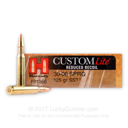 HORNADY CUSTOM LITE 30-06 125 GR SST 20ct