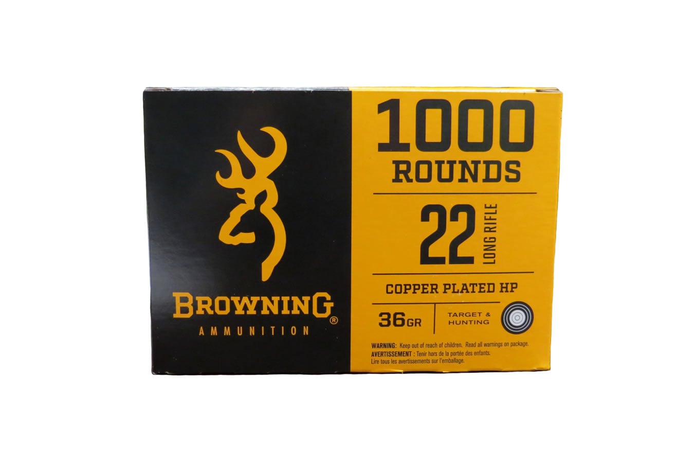 Browning BPR 22 LR 36gr Copper Plated Hollow Point - 1000 Rounds