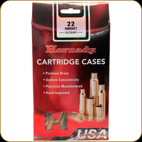 Hornady 22 HORNET UNPRIMED BRASS PER/50