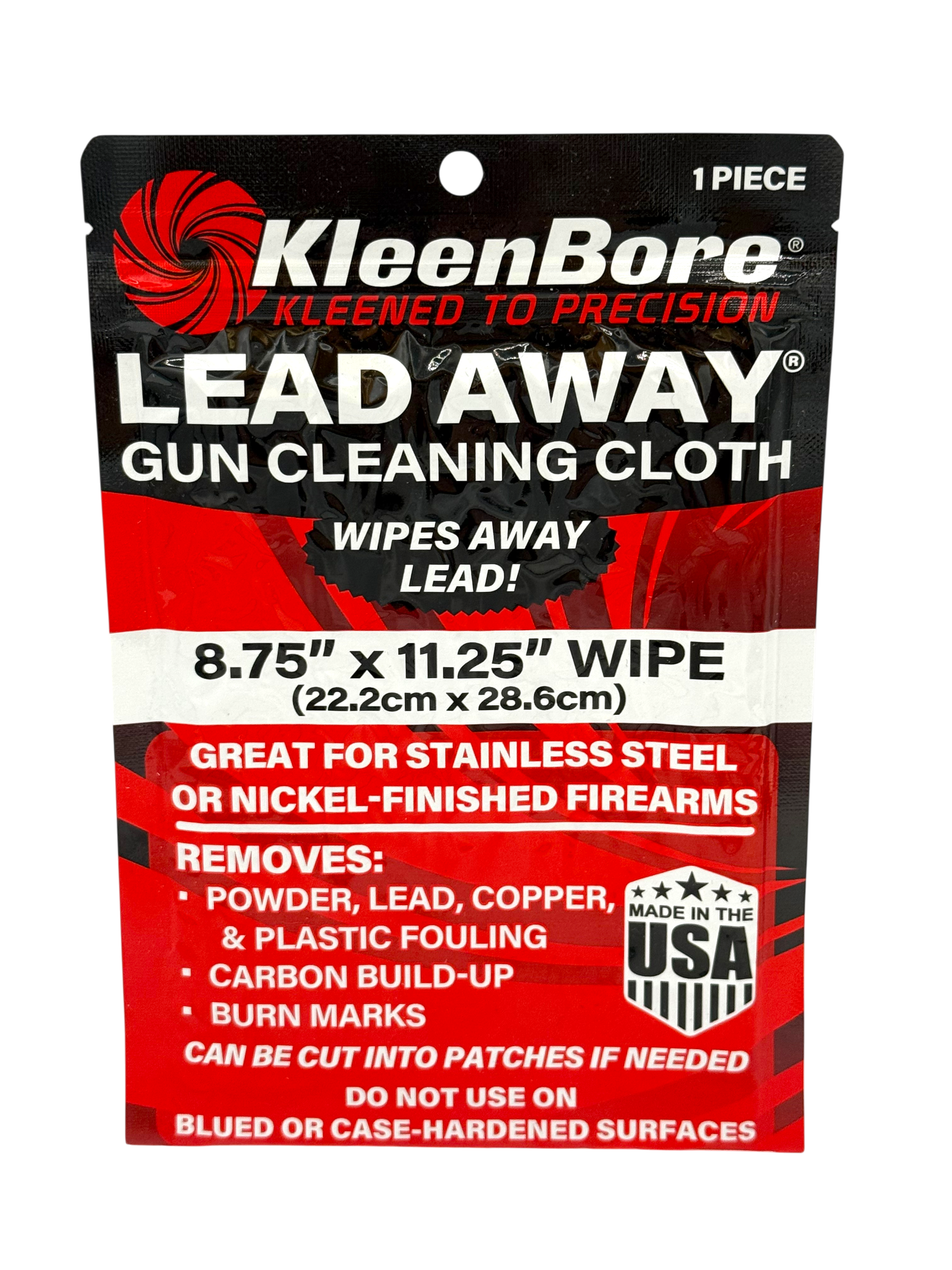 KleenBore Lead Away Gun Cleaning Cloth – 8.75" x 11.25"