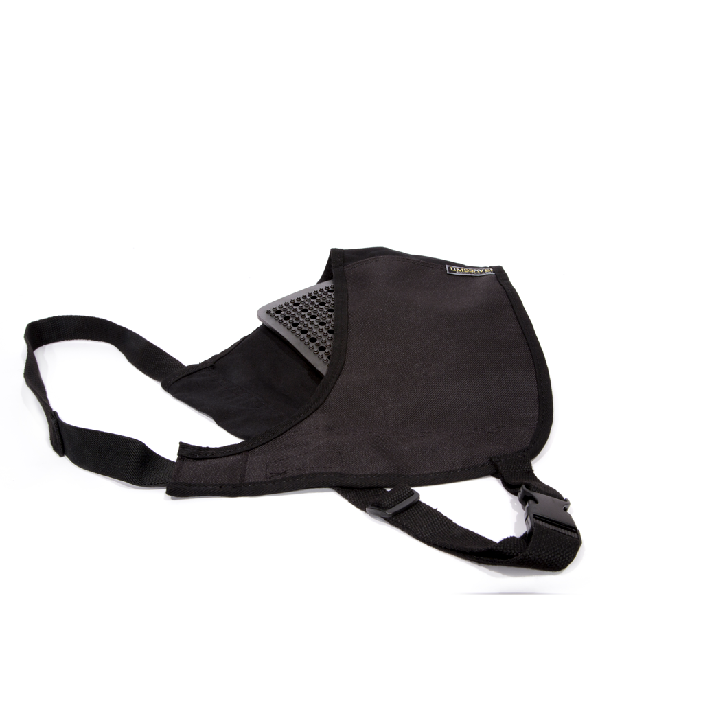 LimbSaver black shooting vest with protective shoulder pad