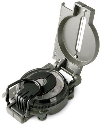 Brunton Lensatic Compass, Military Style, Green Metal Body