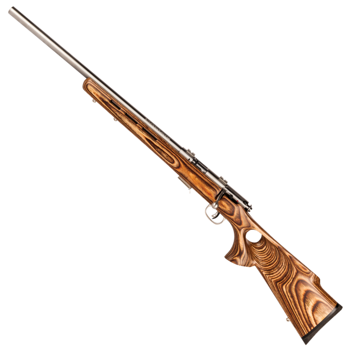 Savage Arms 93R17 Btvlss .17 Hmr Left Hand/ HB Stainless/LAM Thumbhole