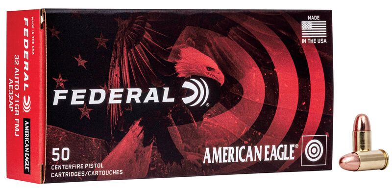 Federal American Eagle 32 Auto 71GR FMJ