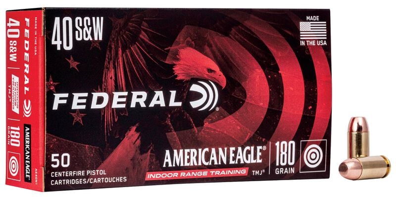 Federal American Eagle Indoor Range Training 40 S&W 180gr - 50 Rounds