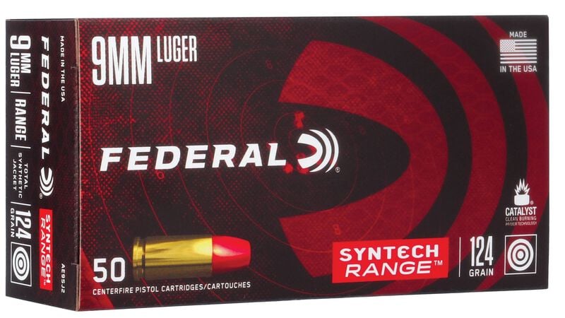 Federal American Eagle 9MM Luger 124GR Total Synthetic Jacket Ammo