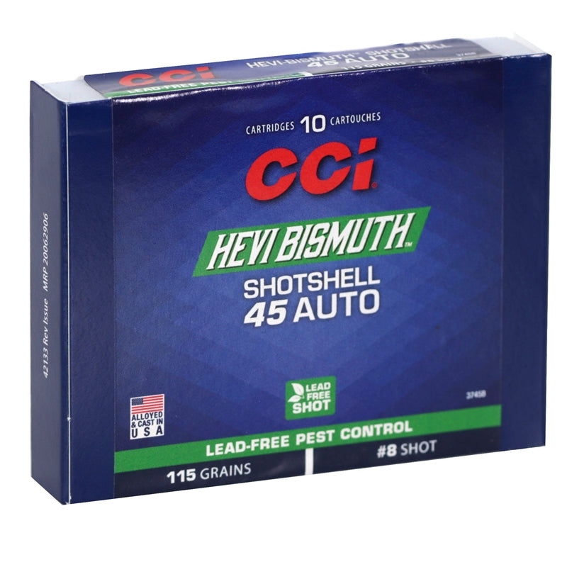 CCI HEVI-Bismuth 45 Auto 115gr #8 Bismuth Shot - 10 Count