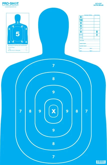 Pro-Shot B27 Silhouette Target Blue 5 Pack
