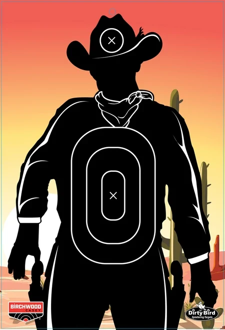 Birchwood Casey Dirty Bird 12" x 18" Themed Targets – 6 Pack – Gunslinger Skyline